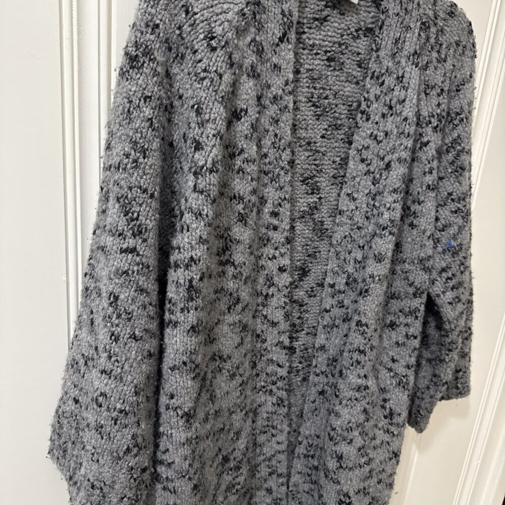 Vince Marled Wool cashmere Blend Belted Gray Sweater Coat cardigan Size XS - Picture 4 of 11